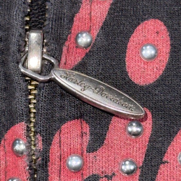 Rare Y2K Harley-Davidson studded zip-up hoodie (women’s large) - Picture 7 of 7